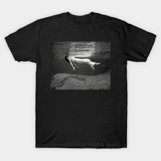 Floating Underwater, 1947. Vintage Photo T-Shirt